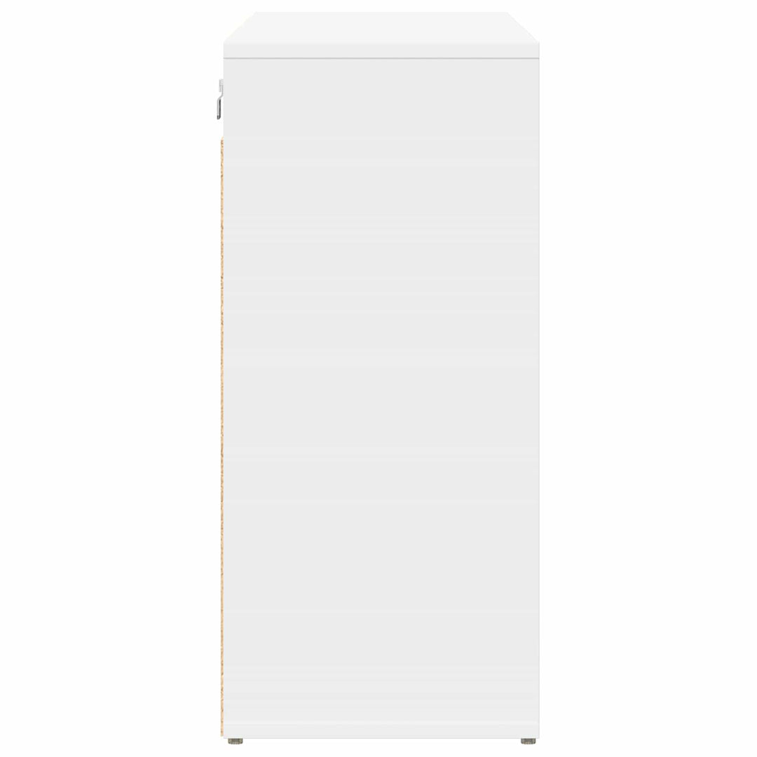 Skoskåp 103 X 30 X 67 Cm Konstruerat Trä Vit