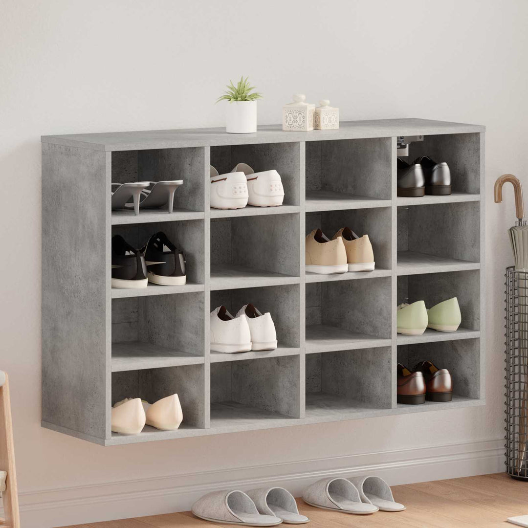 Skoskåp 103 X 30 X 67 Cm Konstruerat Trä Betonggrå
