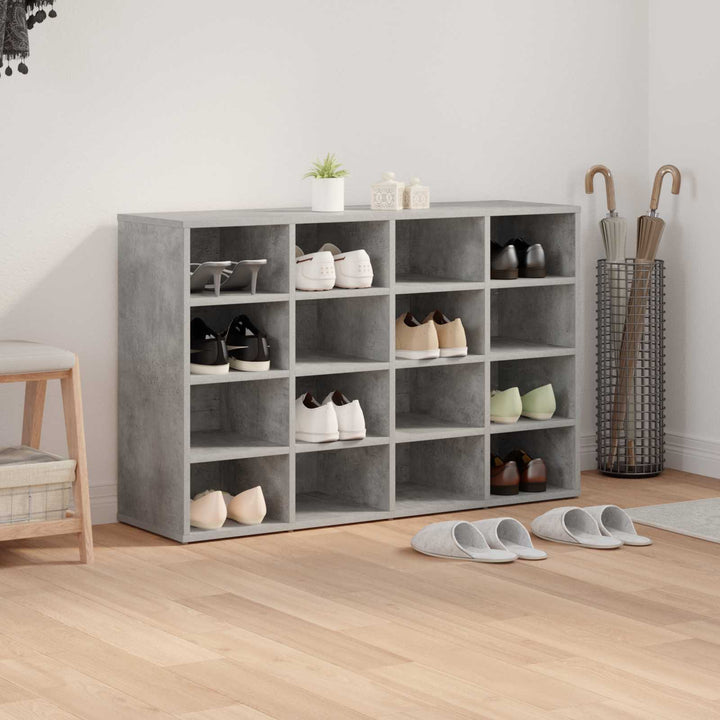 Skoskåp 103 X 30 X 67 Cm Konstruerat Trä Betonggrå