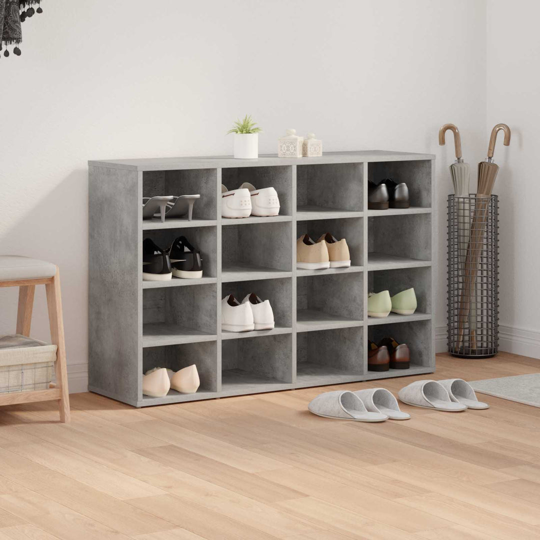 Skoskåp 103 X 30 X 67 Cm Konstruerat Trä Betonggrå