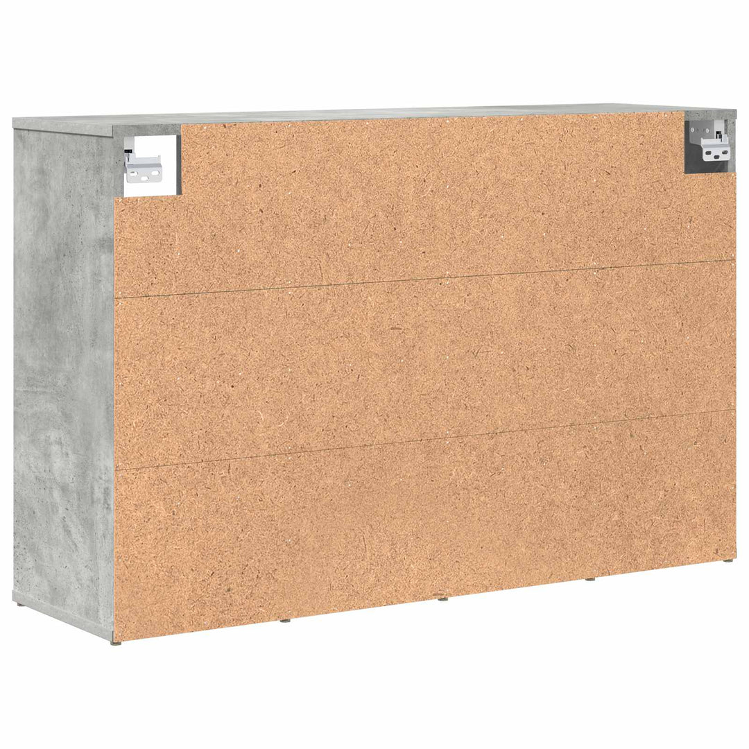 Skoskåp 103 X 30 X 67 Cm Konstruerat Trä Betonggrå