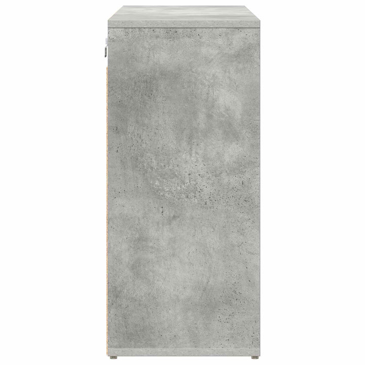 Skoskåp 103 X 30 X 67 Cm Konstruerat Trä Betonggrå