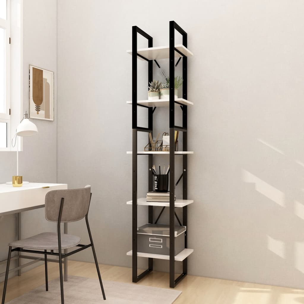 Bokhylla 5 Hyllplan 80X30X175 Cm Massiv Furu