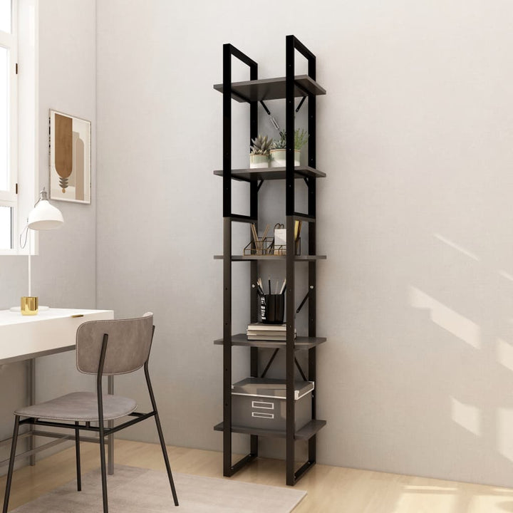Bokhylla 5 Hyllplan 80X30X175 Cm Massiv Furu