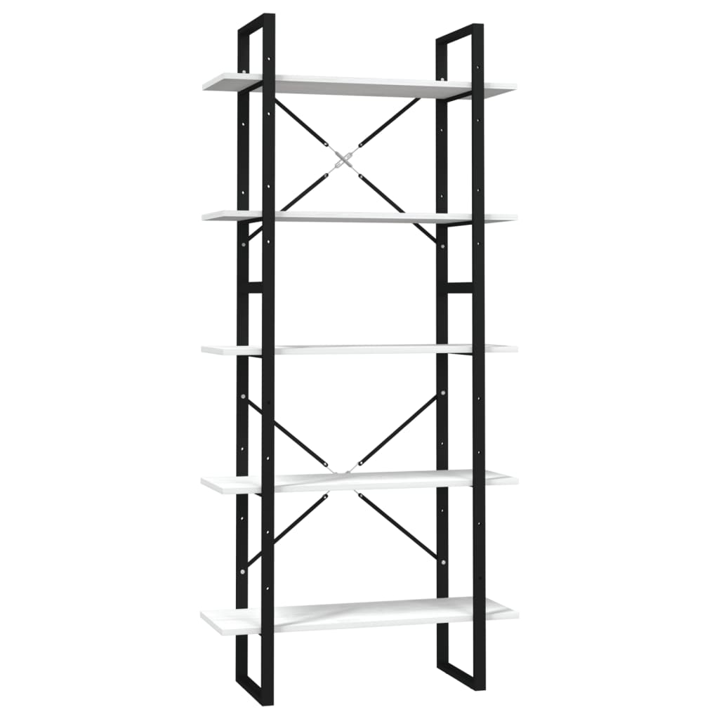 Bokhylla 5 Hyllplan 80X30X175 Cm Massiv Furu