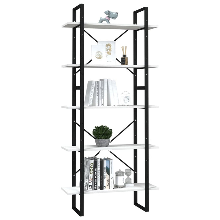 Bokhylla 5 Hyllplan 80X30X175 Cm Massiv Furu