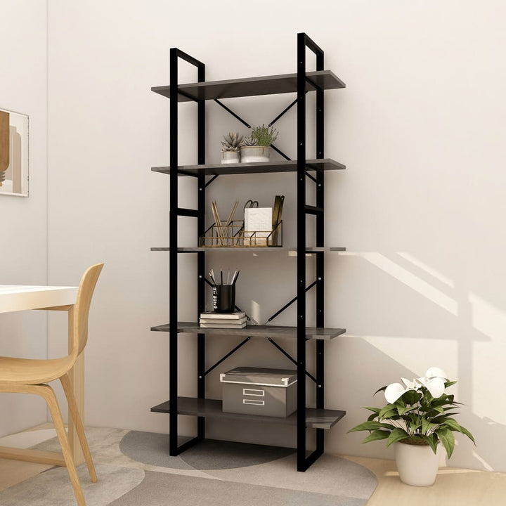 Bokhylla 5 Hyllplan 80X30X175 Cm Massiv Furu