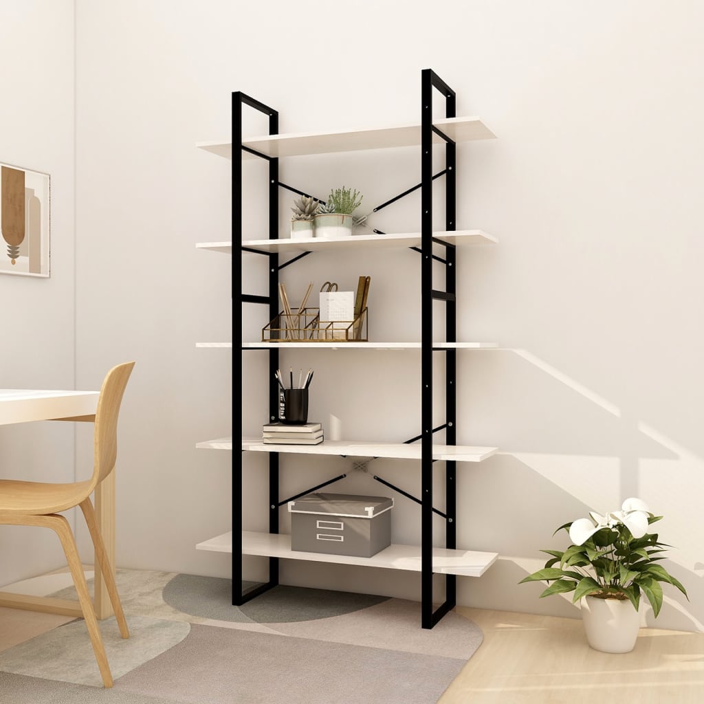 Bokhylla 5 Hyllplan 80X30X175 Cm Massiv Furu