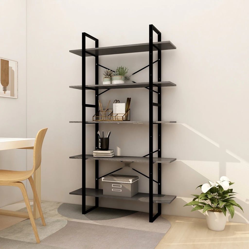 Bokhylla 5 Hyllplan 80X30X175 Cm Massiv Furu