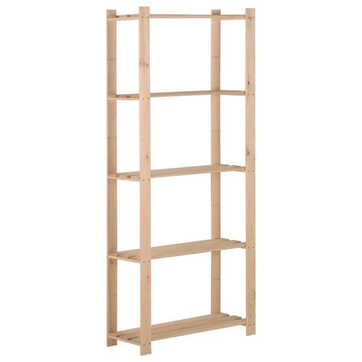 Förvaringshylla 3 Hyllplan 80X38X90 Massiv Furu