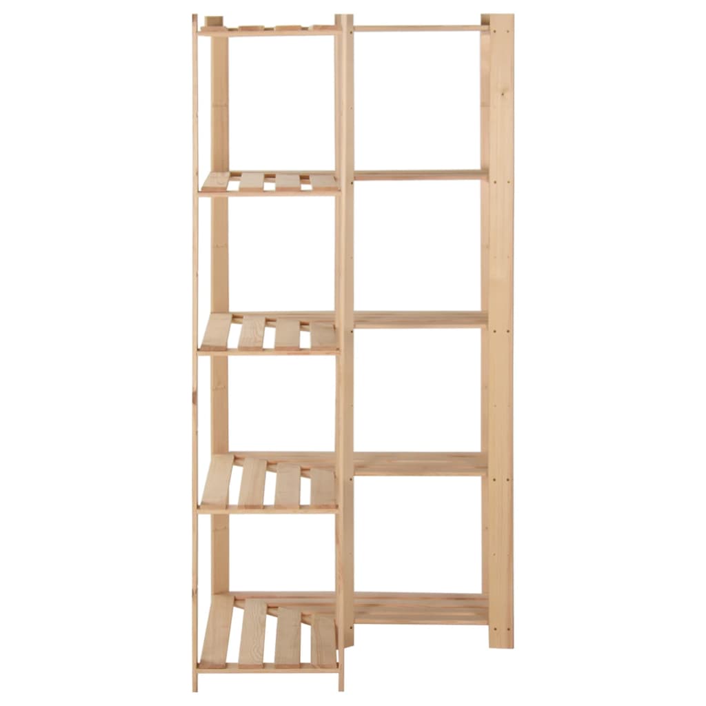 Lagerhylla Hörn 5 Hyllplan 82,5X82,5X170 Cm Massiv Furu