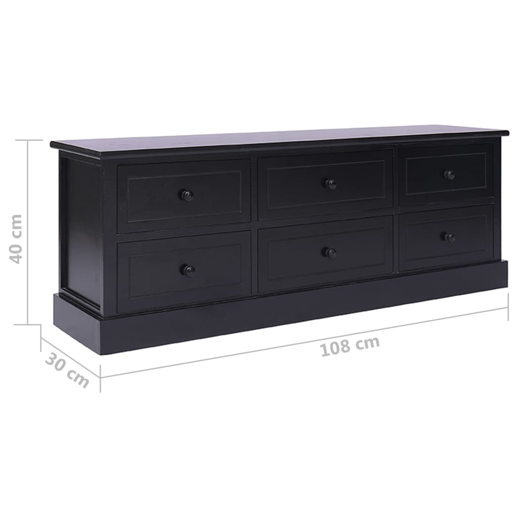 Tv-Bänk 108X30X40 Cm Massivt Kejsarträ