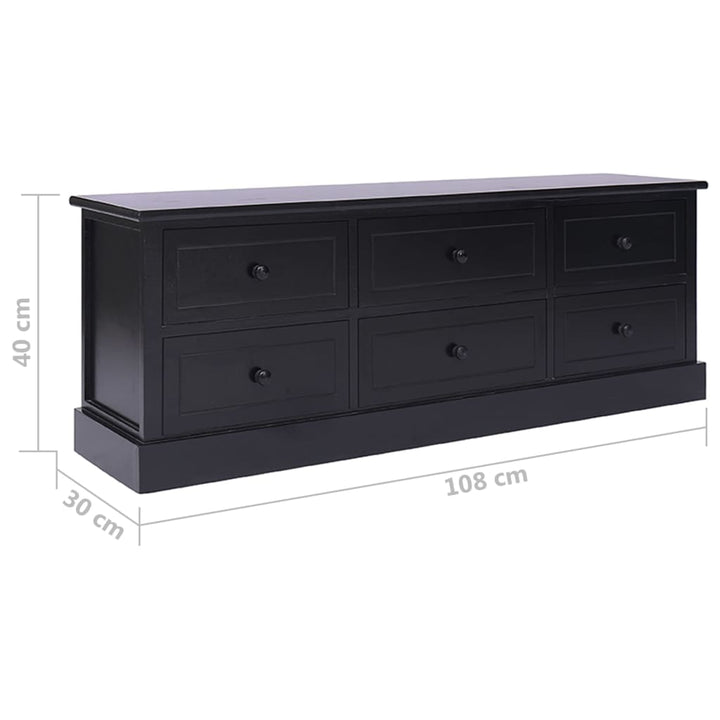 Tv-Bänk 108X30X40 Cm Massivt Kejsarträ