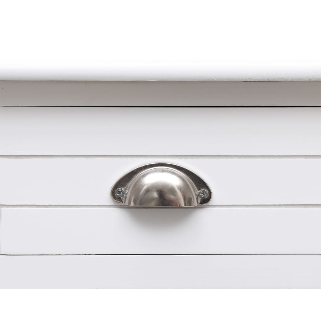 Skrivbord Vit 108X45X76 Cm Massivt Kejsarträ