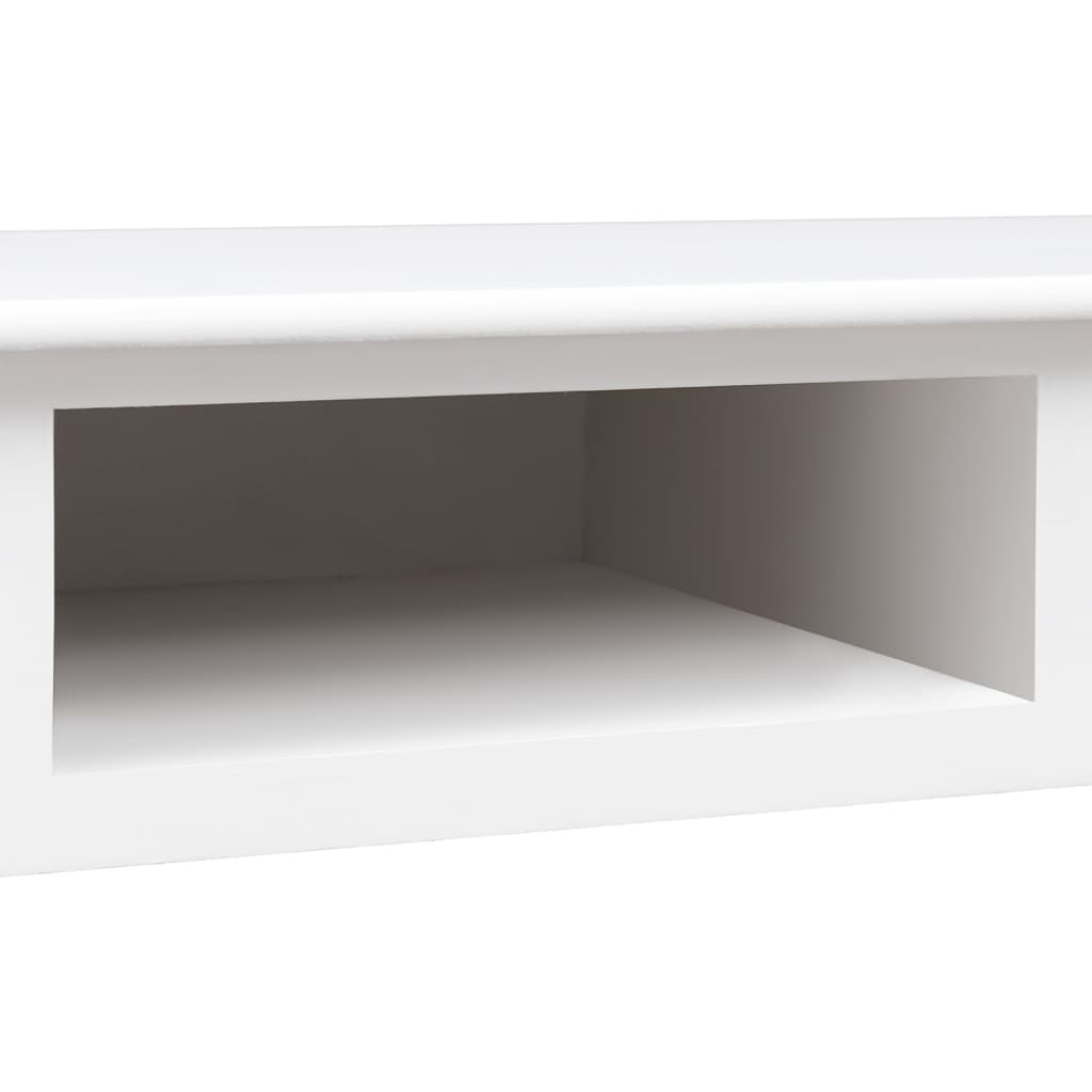 Skrivbord Vit 108X45X76 Cm Massivt Kejsarträ