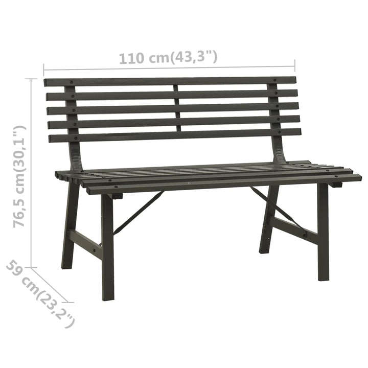 Trädgårdsbänk 110 Cm Stål
