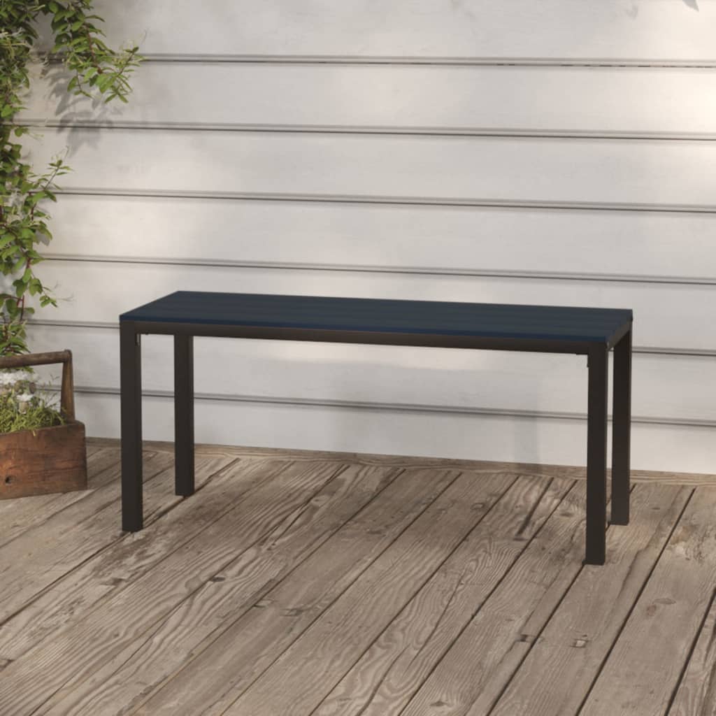 Trädgårdsbänk 110 Cm Stål Och Wpc