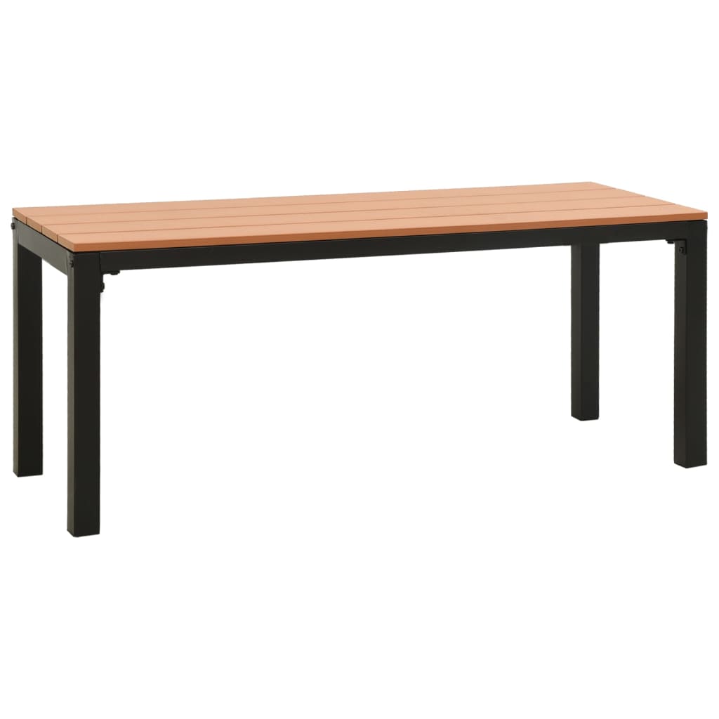 Trädgårdsbänk 110 Cm Stål Och Wpc