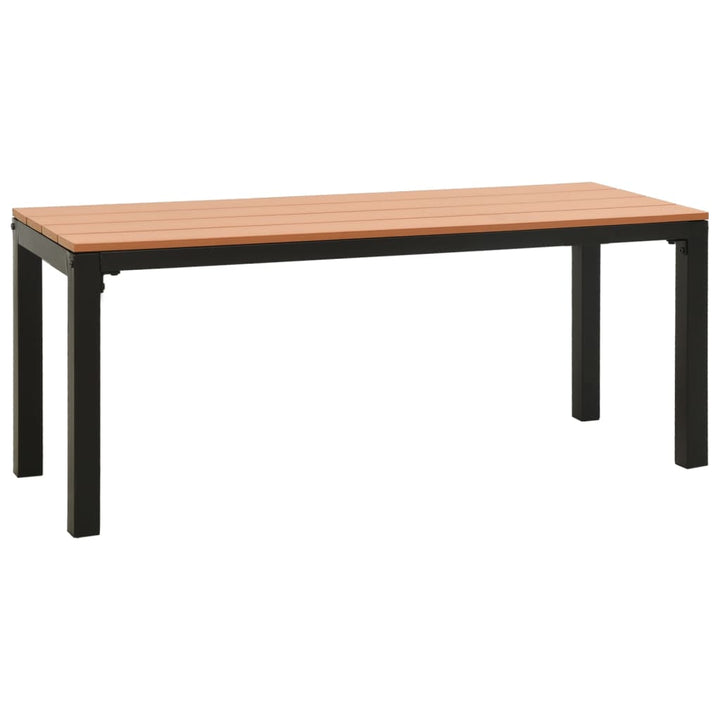Trädgårdsbänk 110 Cm Stål Och Wpc