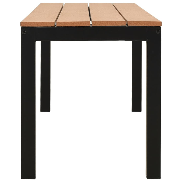 Trädgårdsbänk 110 Cm Stål Och Wpc