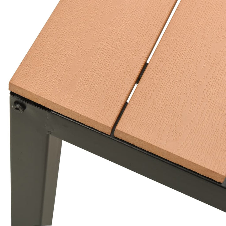 Trädgårdsbänk 110 Cm Stål Och Wpc