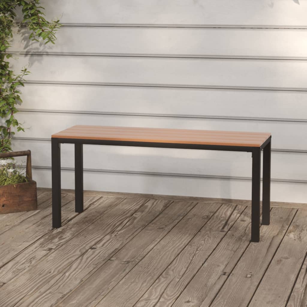 Trädgårdsbänk 110 Cm Stål Och Wpc