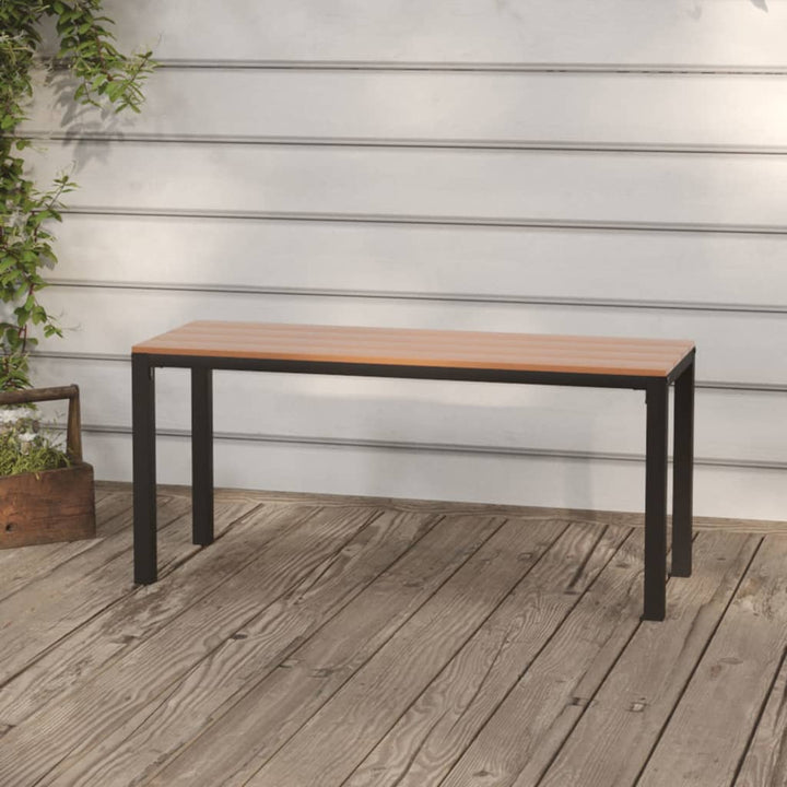 Trädgårdsbänk 110 Cm Stål Och Wpc