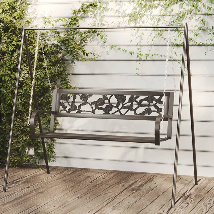 Gungbänk 125 Cm Stål Och Plast Svart
