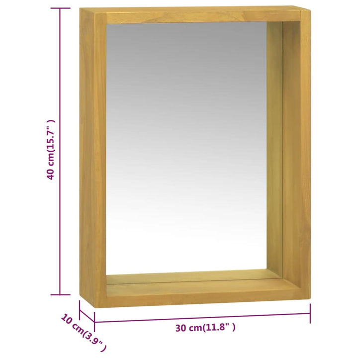 Spegelskåp 30X10X40 Cm Massiv Teak