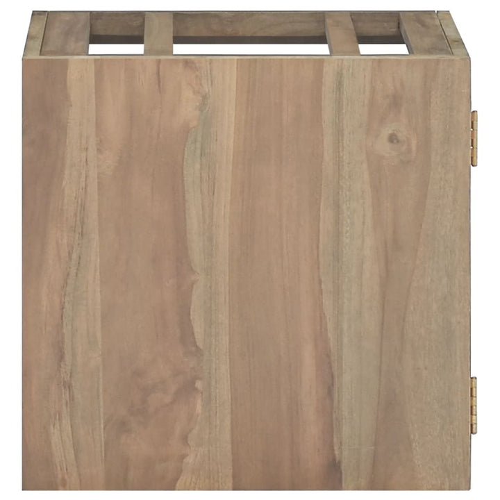 Väggmonterat Badrumsskåp 46X25,5X40 Cm Massiv Teak