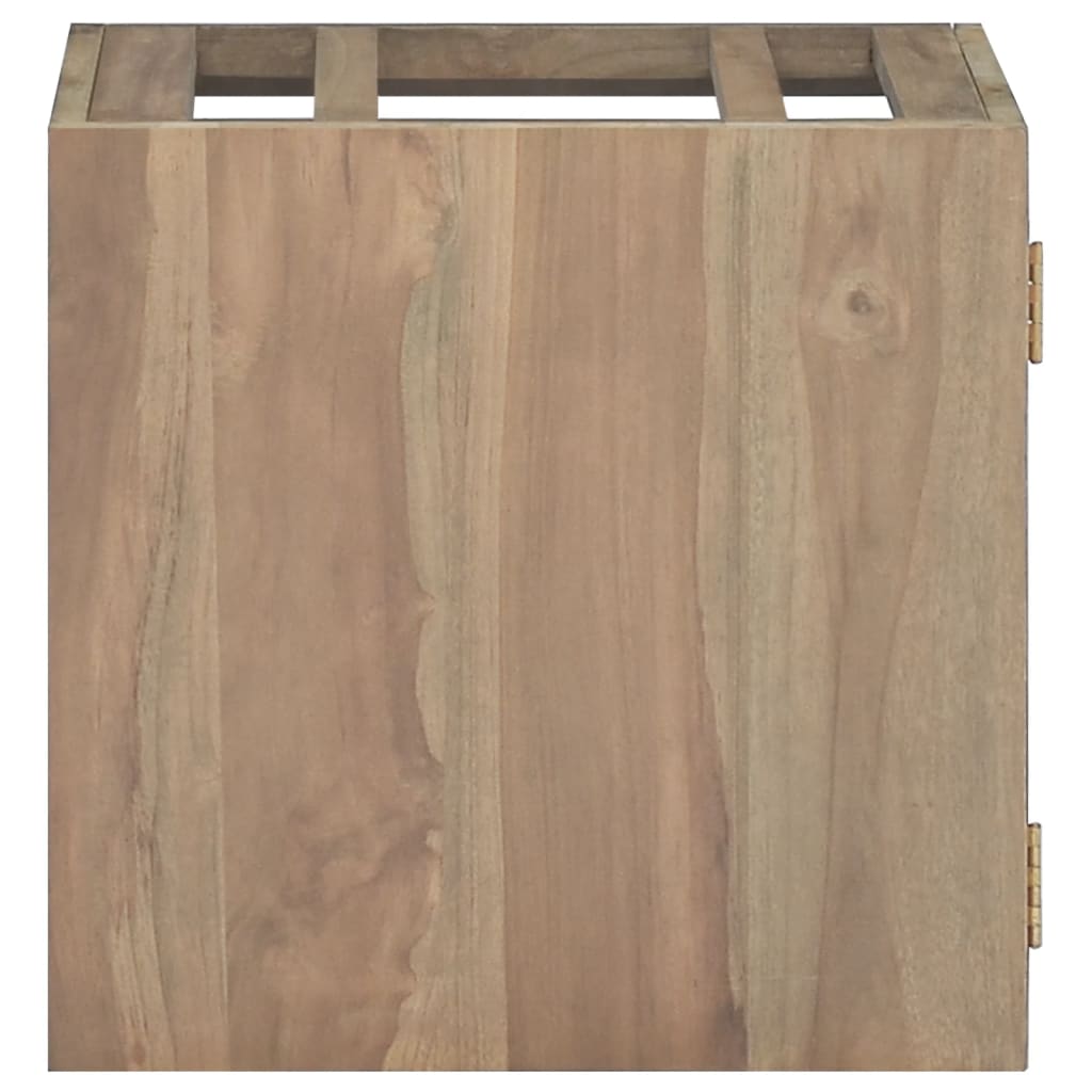 Väggmonterat Badrumsskåp 46X25,5X40 Cm Massiv Teak