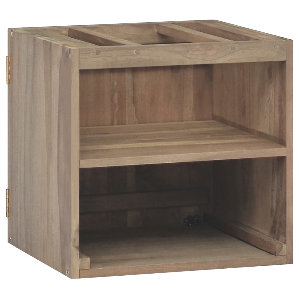 Väggmonterat Badrumsskåp 46X25,5X40 Cm Massiv Teak