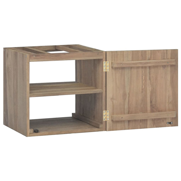 Väggmonterat Badrumsskåp 46X25,5X40 Cm Massiv Teak