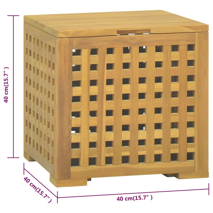 Förvaringslåda 40X40X40 Cm Massiv Teak
