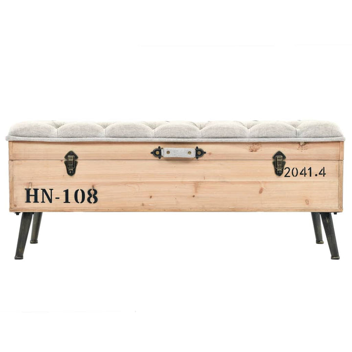 Förvaringsbänk 110 Cm Massivt Granträ