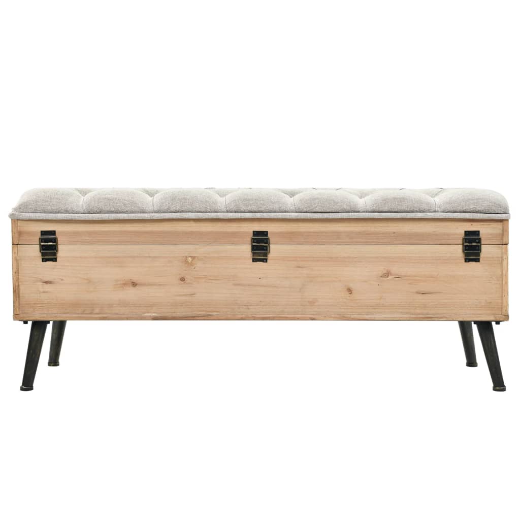 Förvaringsbänk 110 Cm Massivt Granträ