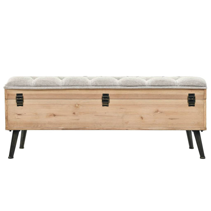 Förvaringsbänk 110 Cm Massivt Granträ