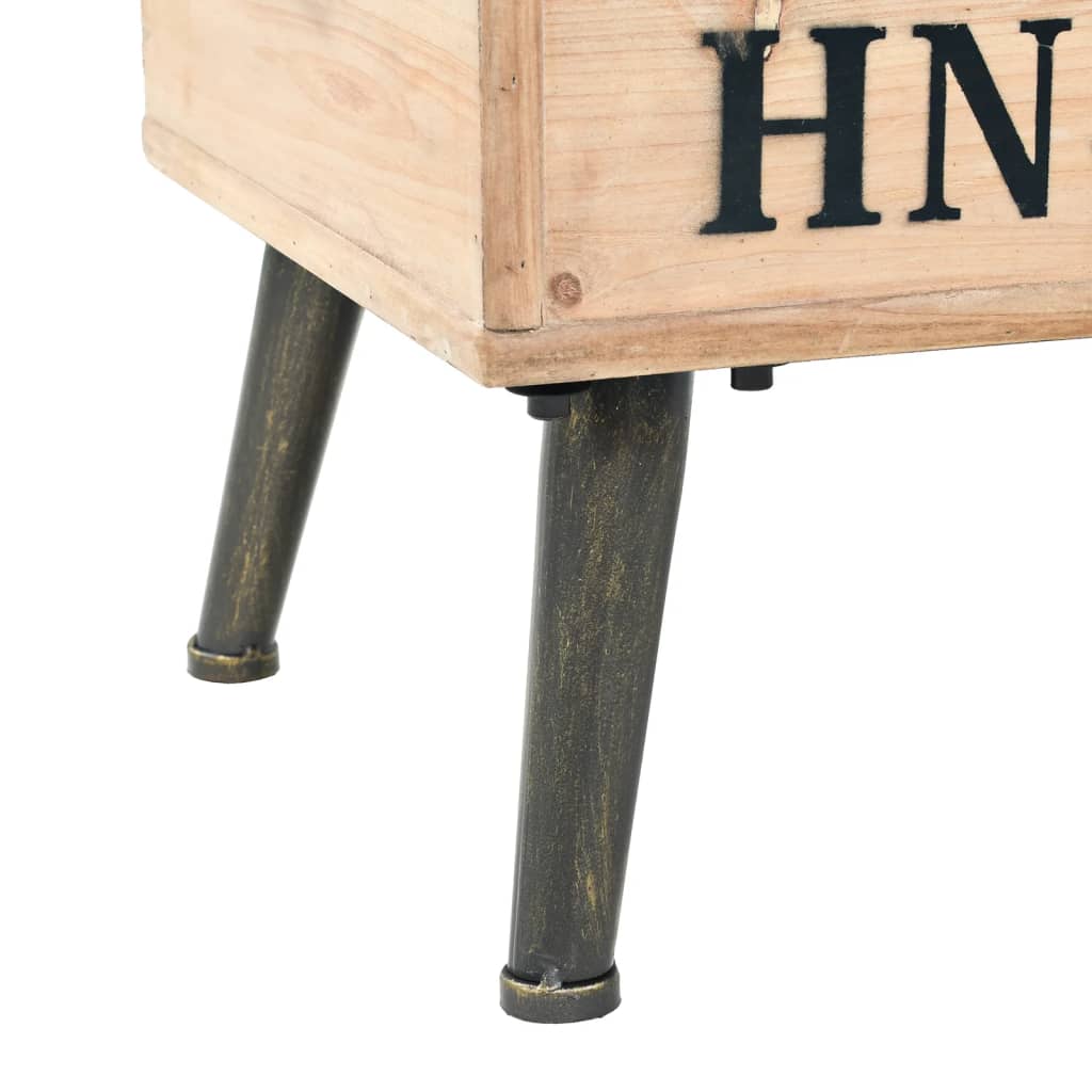 Förvaringsbänk 110 Cm Massivt Granträ