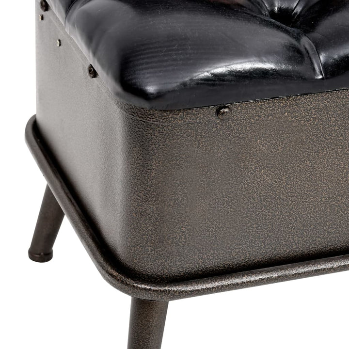 Förvaringsbänk Med Ryggstöd 110 Cm Konstläder