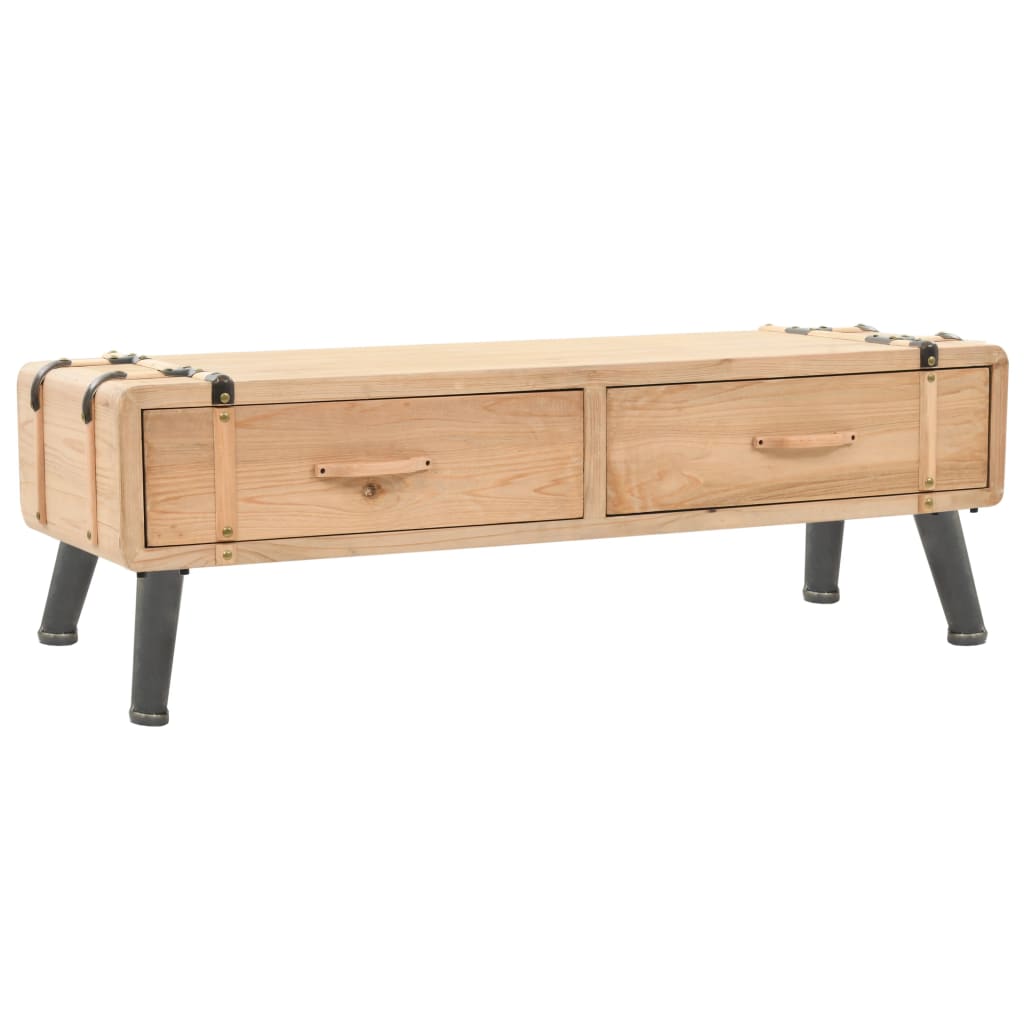 Tv-Bänk Massivt Granträ 120X33X35 Cm