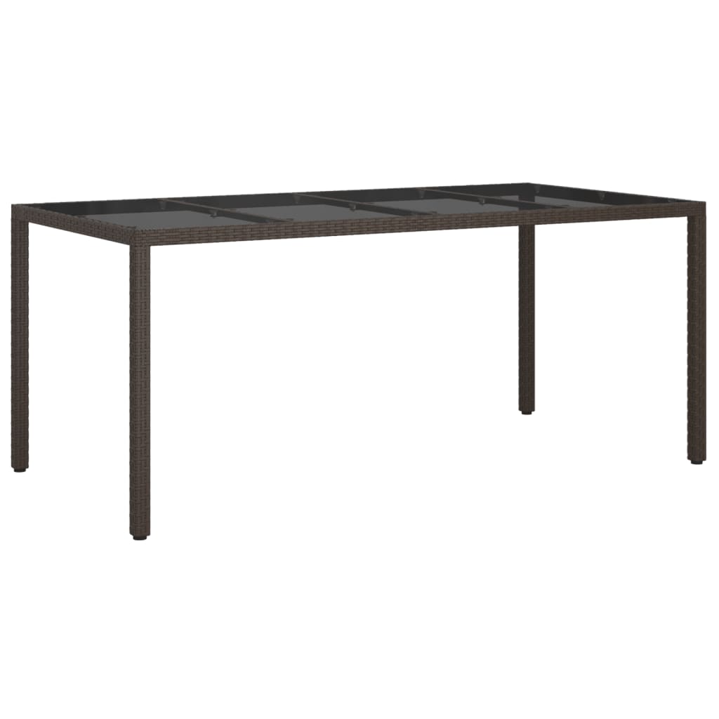 Utebord 190X90X75 Cm Härdat Glas Och Konstrotting