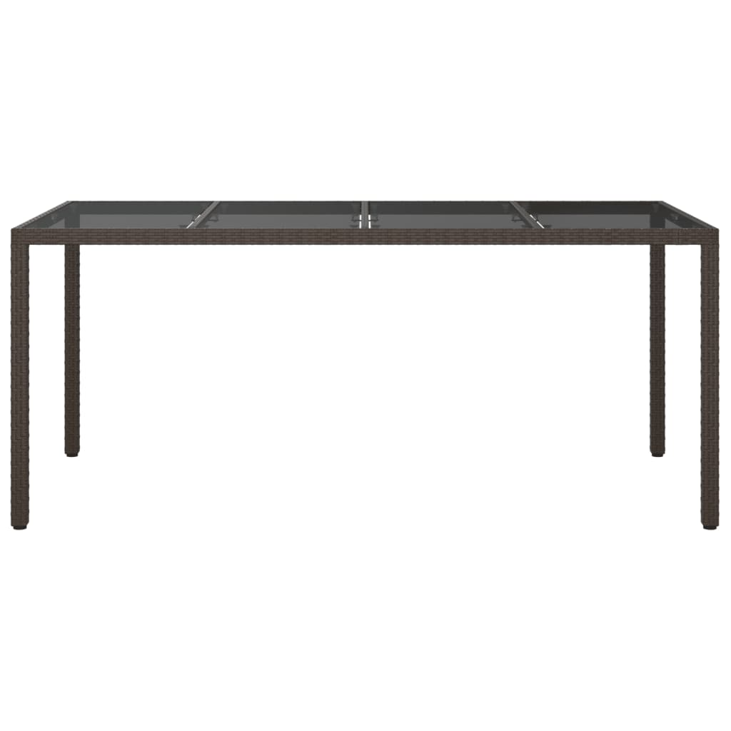 Utebord 190X90X75 Cm Härdat Glas Och Konstrotting