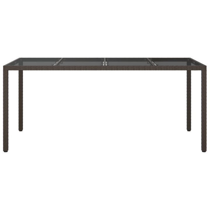 Utebord 190X90X75 Cm Härdat Glas Och Konstrotting