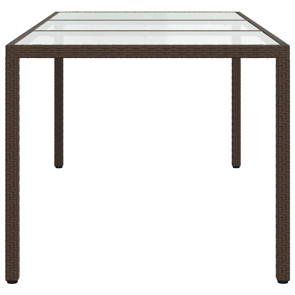 Utebord 190X90X75 Cm Härdat Glas Och Konstrotting