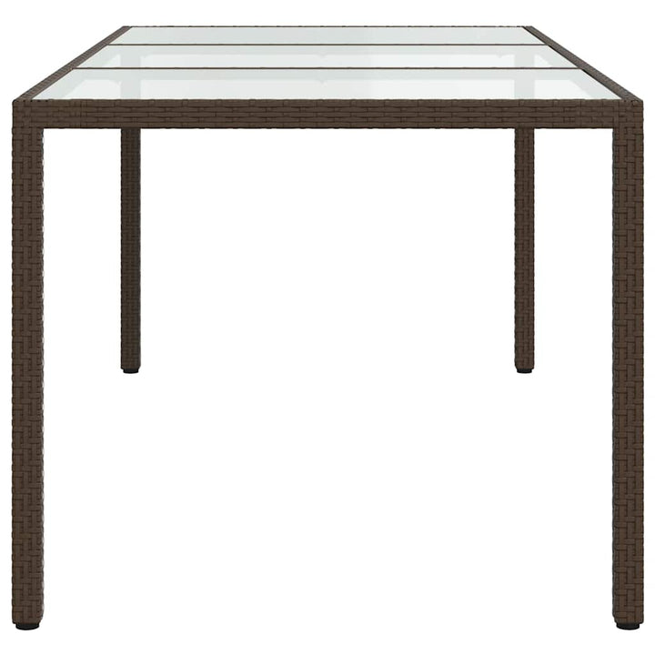 Utebord 190X90X75 Cm Härdat Glas Och Konstrotting