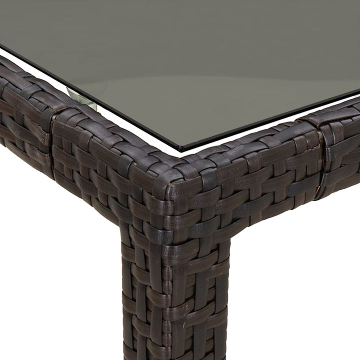 Utebord 190X90X75 Cm Härdat Glas Och Konstrotting