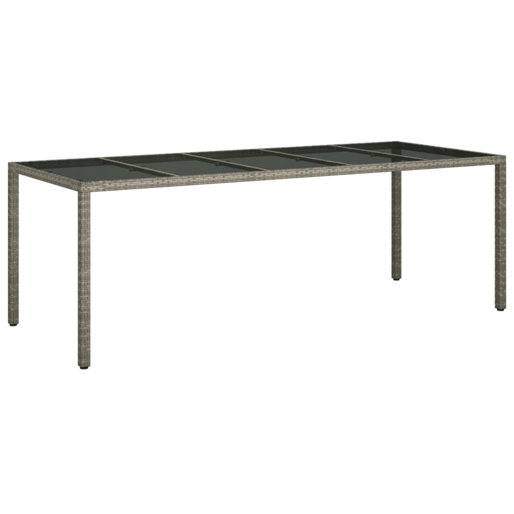 Utebord 250X100X75 Cm Härdat Glas Och Konstrotting