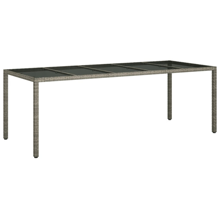 Utebord 250X100X75 Cm Härdat Glas Och Konstrotting