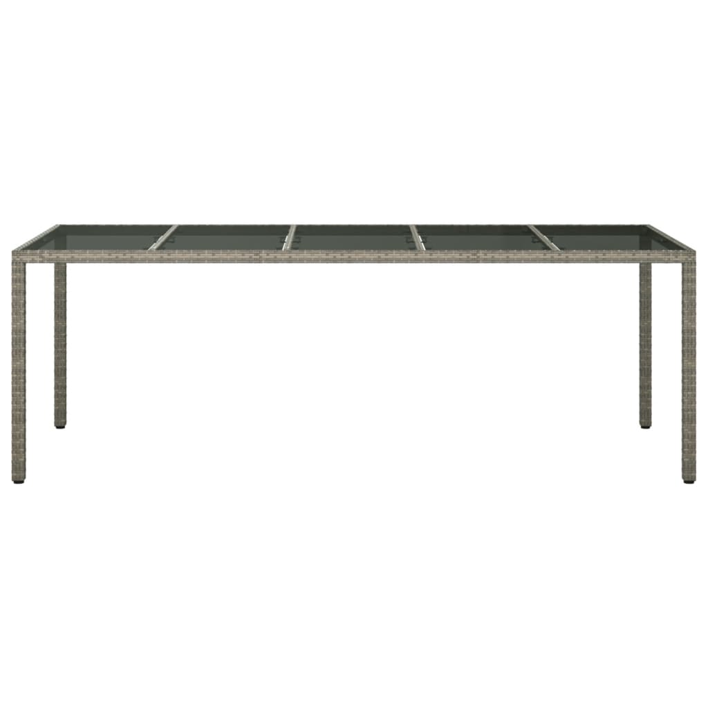 Utebord 250X100X75 Cm Härdat Glas Och Konstrotting