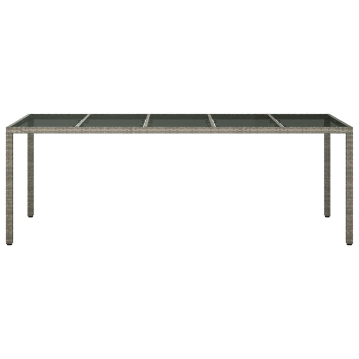 Utebord 250X100X75 Cm Härdat Glas Och Konstrotting